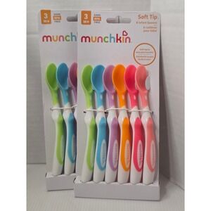 Munchkin Soft Tip Infant Spoons BPA Free 6 Pack Baby Feeding Utensils Lot 2